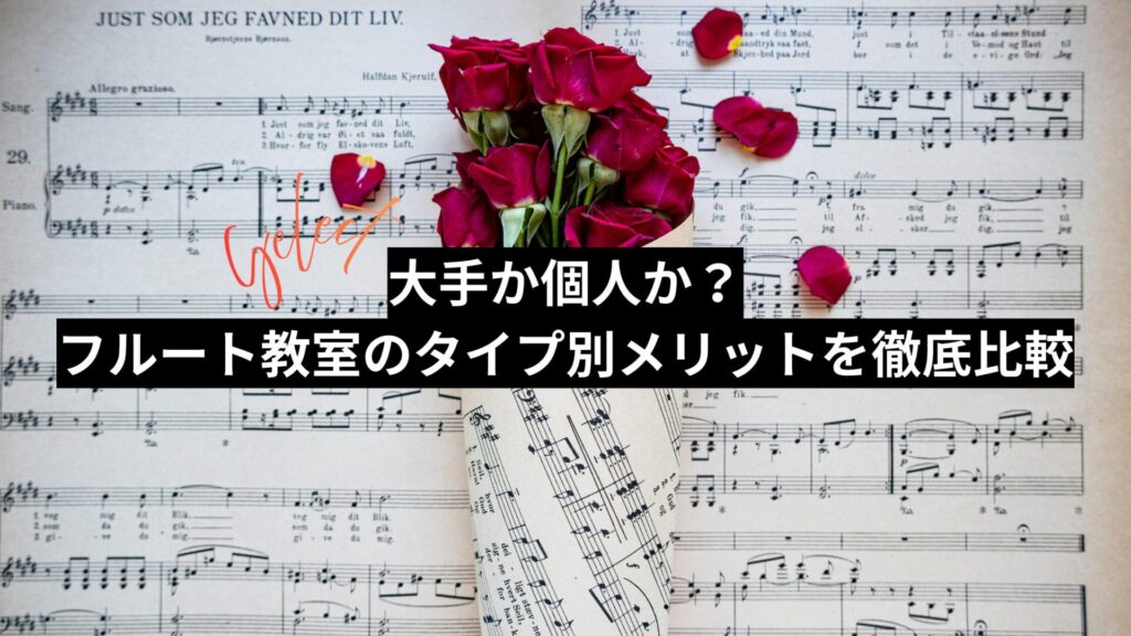 大手か個人か?フルート教室のタイプ別メリットを徹底比較