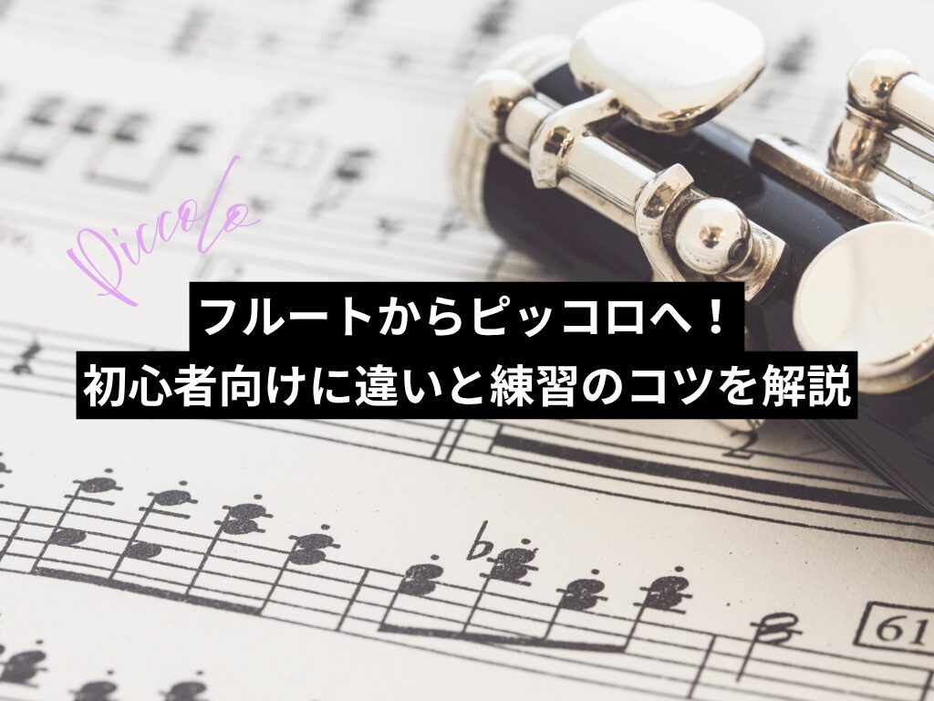 フルートからピッコロへ！初心者向けに違いと練習のコツを解説